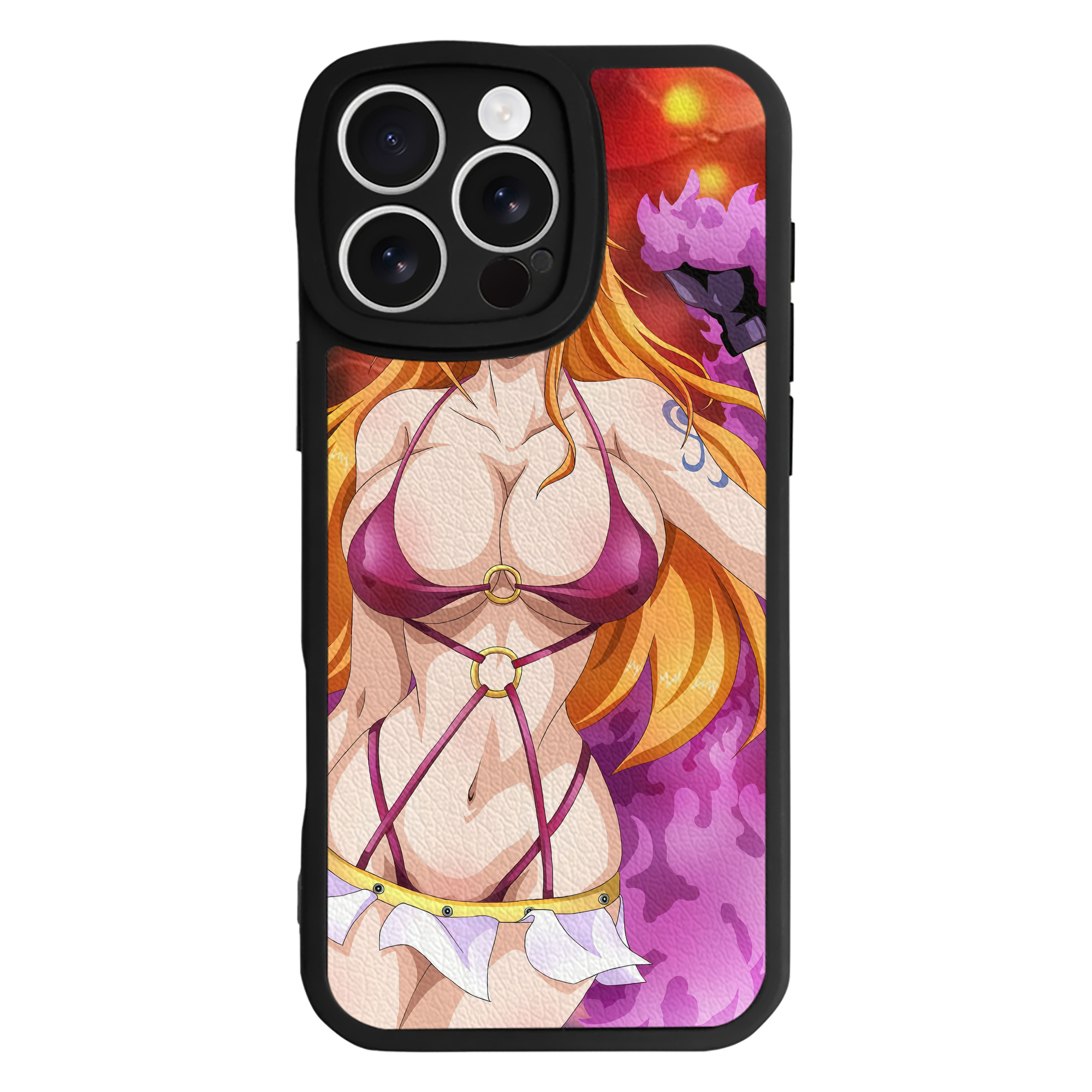 （画像用） ワンピース ONE PIECE 【iPhone 16シリーズ対応】シリコンスマホケース（レザー調） 材質：シリコン